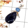 Sodalite & Tanzanite Cab H - SSP837-New Design Stunning 925 Silver Big Pendant Cab & Cut Gemstone handmade Collection