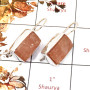Rose Quartz Rough A - SPE827-925 Silver Plain Setting Rose Quartz Rough Stone Earrings Handmade Collection India