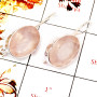 Rose Quartz Cut E - SPE821-Indian Company Made Cut Gemstone Earrings 925 Sterling Silver Plain Setting