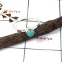 Blue Turquoise Cab B - STK940-Lovely Light Weight 925 Sterling Silver Stacking Ring With Cab Gemstone