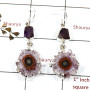 Amethyst Stalactite & Amethyst Rough C - XSE937-Solid 925 Sterling Silver Prong Setting Amethyst Stalactite Earrings