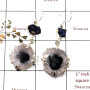 Amethyst Stalactite & Azurite Rough D - XSE937-Solid 925 Sterling Silver Prong Setting Amethyst Stalactite Earrings