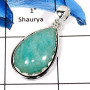 Amazonite Cab E - ISP617-Solid 925 Sterling Silver Amazonite Cab gemstone Handmade Pendant