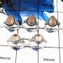 5 Pcs Rose Quartz Cab D - SVP809-Newly Handmade 5 Pcs Wholesale Lots 925 Silver Rings With Cab Gemstone