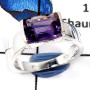 Amethyst Cut E - SCR798-Indian Company Made 925 Silver Casting Ring With Natural Cut Gemstone