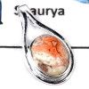 Rosetta Jasper Cab C - CMJ831-Solid 925 Sterling Silver Designer Pendant With Cab & Cut Gemstone