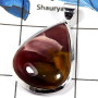 Mookaite Cab D - ISP611-Solid 925 Sterling Silver Natural Mookaite Gemstone Plain Setting Pendant