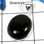 Bloodstone Cab B - BPS893-Natural Cabochon Bloodstone Bezel Pendant 925 Sterling Silver