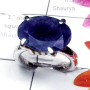 Amethyst cut A - SCR984-Elegant Ring with Exclusive Silver Gemstone