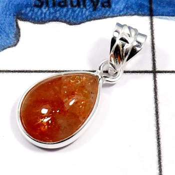 SunStone G - BPS832-Classic Mix Cabochon Gemstones Wholesale Bezel Pendants 925 Sterling Silver