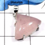 Rose Quartz E - FSP947-Big Natural Rose Quartz Gemstone Wholesale Pendants 925 Sterling Silver