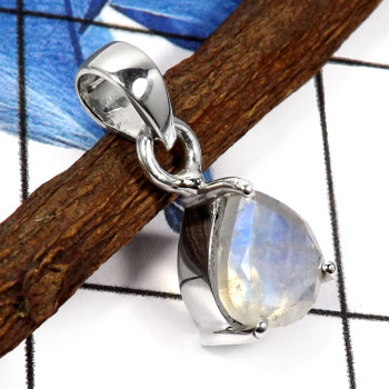 Rainbow Moonstone Cut D - SPS890-Eye Catching Cut Gemstones For Women's Pendants 925 Sterling Silver