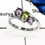 Amethyst & Peridot Cut D - RSS817-Amazing Cut Gemstones Designer Fashion Rings 925 Sterling Silver