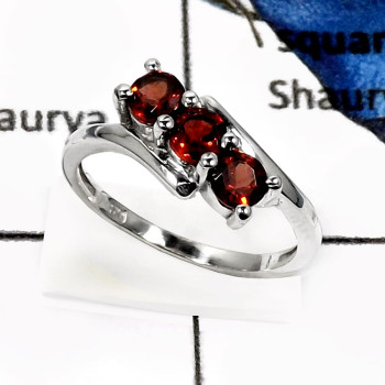 Garnet Cut F - RSS817-Amazing Cut Gemstones Designer Fashion Rings 925 Sterling Silver