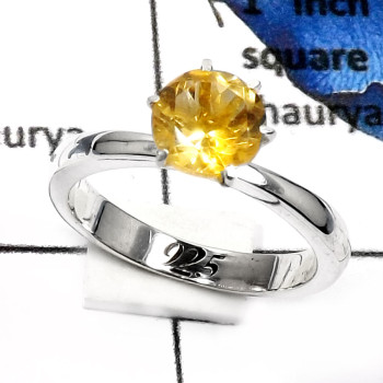 Citrine Cut A - SCR772-Elegant Party Look Casting Rings 925 Sterling Silver