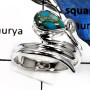 Blue Copper Turquoise C - SDR514-Stunning Cabochon Gemstone Handmade Designer Rings 925 Sterling Silver