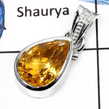Citrine Cut B - ISP538-Beautiful Citrine Cut Gemstone Handmade Wholesale Pendants 925 Sterling Silver