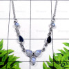 Rainbow moonstone G - SDN995-Exclusive Silver Semiprecious Gemstone Gorgeous Necklace