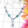 Mix cut & Cab  B - SDN989-925 Sterling silver & Citrine Necklace